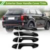 Door Handle Cover Trim for Kia Sportage 17-22 Black ABS 1Set