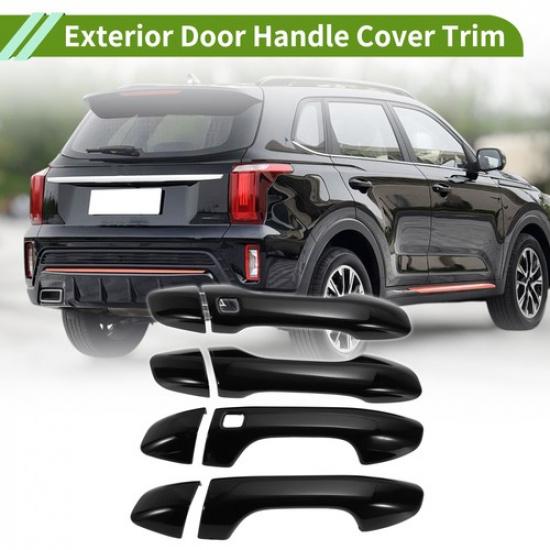 Door Handle Cover Trim for Kia Sportage 17-22 Black ABS 1Set