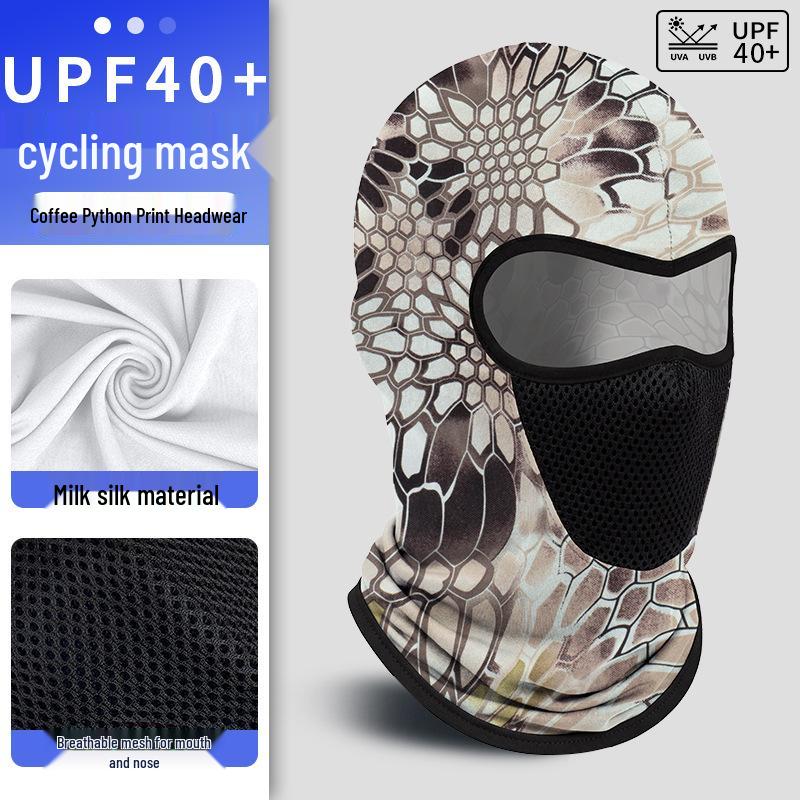 Herren Eis-Seide Vollgesichts-Motorrad-Sportmaske - Winddicht & Sonnenschutz Halsbekleidung