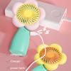Handheld Mini Fan New Style Small Fresh Flower Charging USB Convenient Fresh Interesting Fans Light Luxury Cooling Appliances