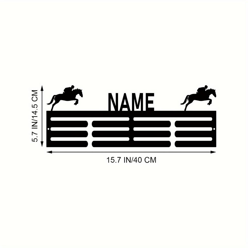 Metal Horseback Riding Medal Holder Wall Hook Equestrian Decor Custom Metal Art for Home Office