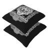 Norse Nordic Viking Celtic 2 Pcs Square Pillowcase Pillow Cover Cushion Zip Decorative Comfort Throw Pillow For Home Car