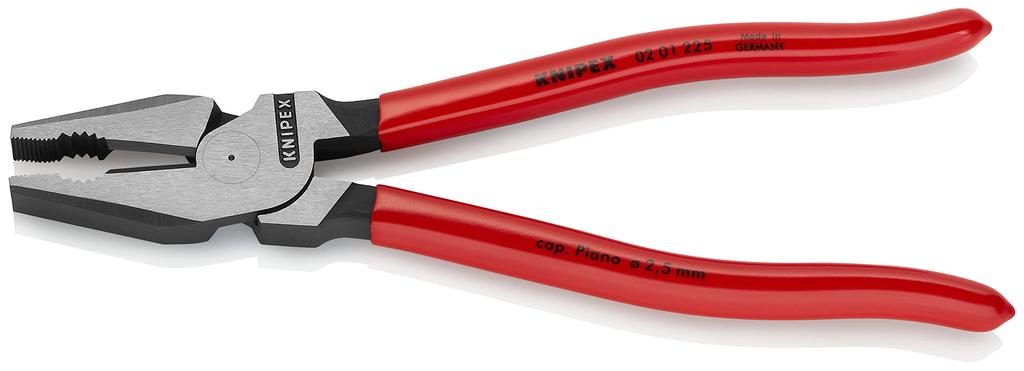 KNIPEX Zange Starkes Modell Ideal für und Zieharbeiten Gesamt 225mm schneiden, greifen, biegen, Länge 0201-225