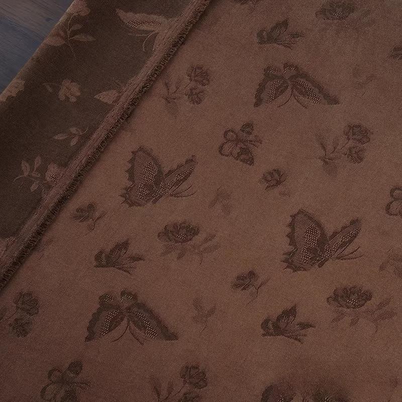 50x145cm Butterfly Jacquard Cotton Linen Fabric for Diy Sewing Dress Shirt Skirt Pants Clothing Vintage Summer Cloth