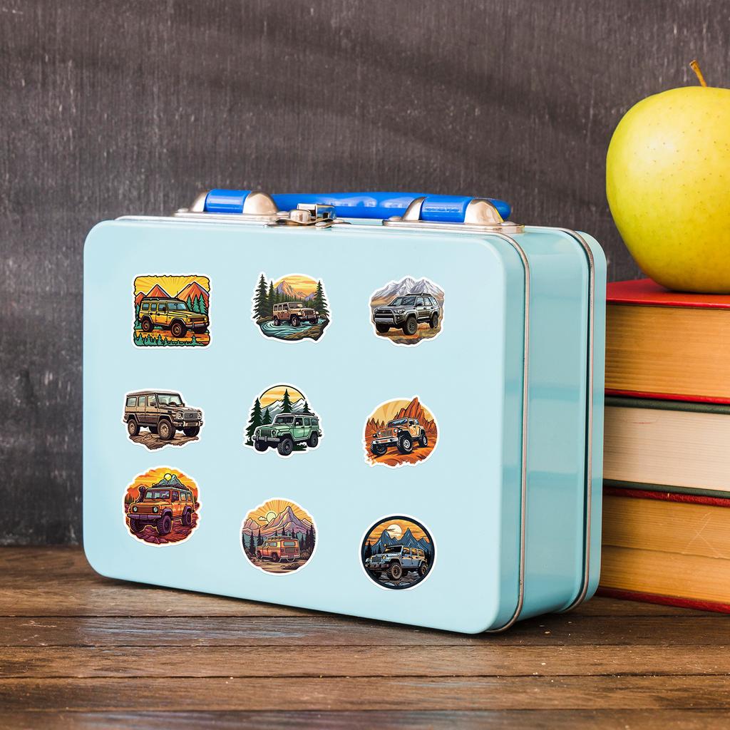 50 Mountain Off-road Vehicle Graffiti Stickers Suitcase Skateboard Guitar Decoration Stickers Waterproof Creative Stationery Stickers