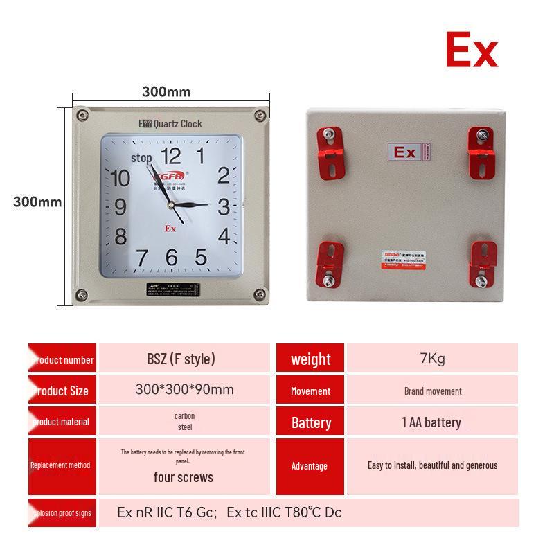 Professional Explosion-proof Industrial Quartz Wall Clock