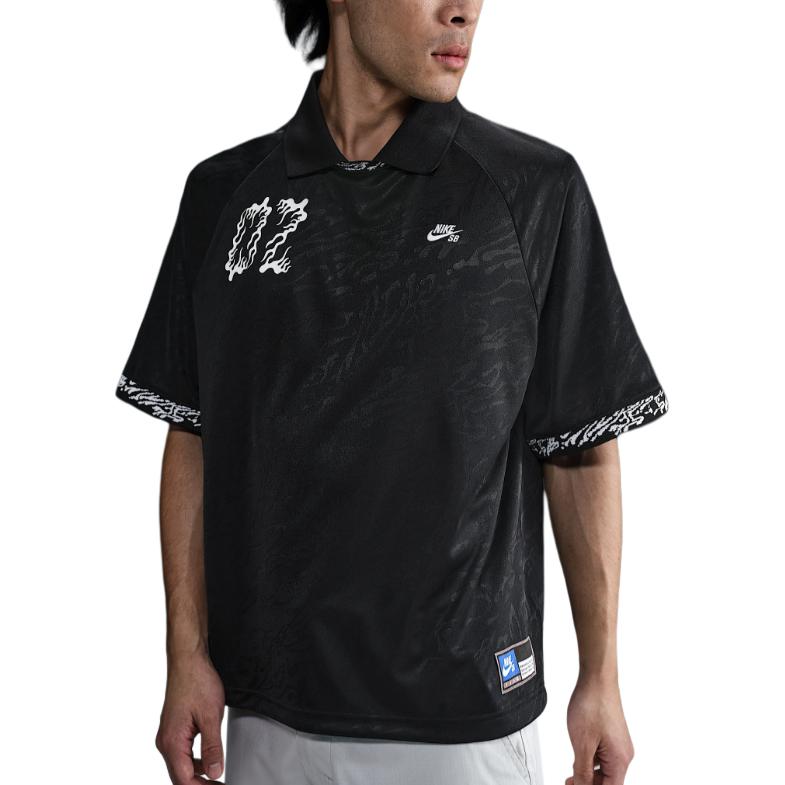 

Nike Letter Logo Embroidered Loose Fit T-Shirt Men Tops Black HJ2966-010 XL