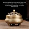 Copper-style Antique-style Household All-brass Incense Burner Ornament Coil Incense Three-legged Pure Brass Aroma Diffuser Base
