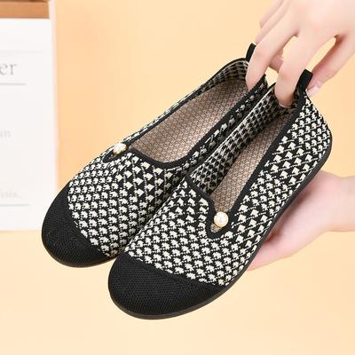 Herbst neue Stoffschuhe mittlere und weiche Sohle Fly-Woven atmungsaktiv leicht Freizeitsschuhe