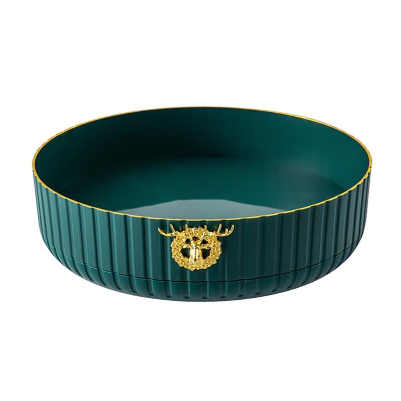 360° Rotatable Cosmetics Storage Holder Large Capacity Tabletop Spice Organizer Light Luxury Organizing Tray for Home