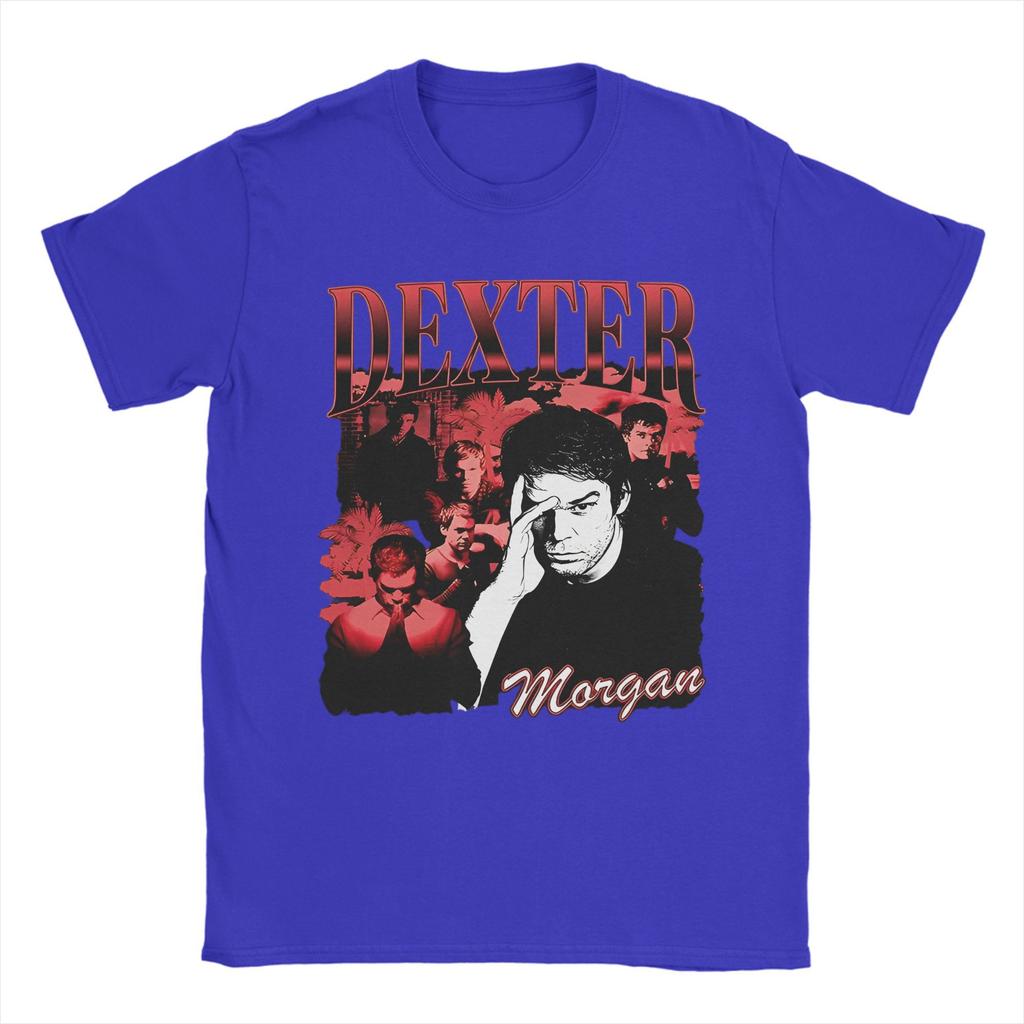 Dexter Morgan Movie TShirt Summer Crime TV Drama TShirts Mens Cotton O Neck Oversize Clothes Short Sleeve Streetwear Tops