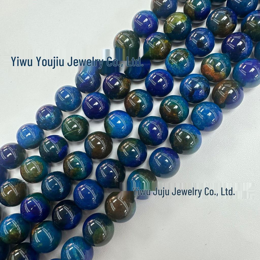 14mm Natural Planet Earth Agate Round Beads for DIY Jewelry