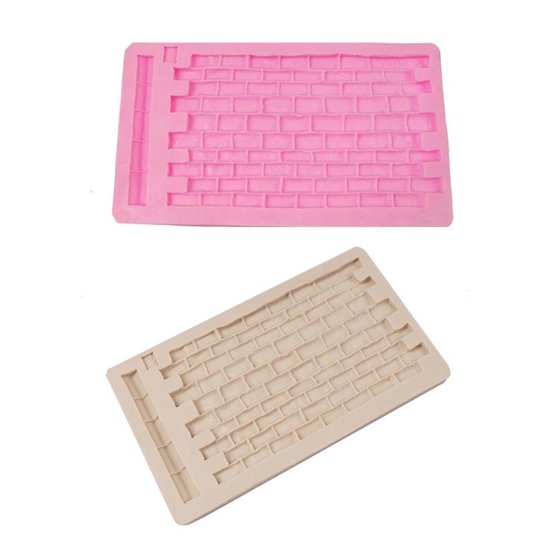 Brick Wall Texture Silicone Chocolate Mould Cake Decor Kitchen Baking Accessory