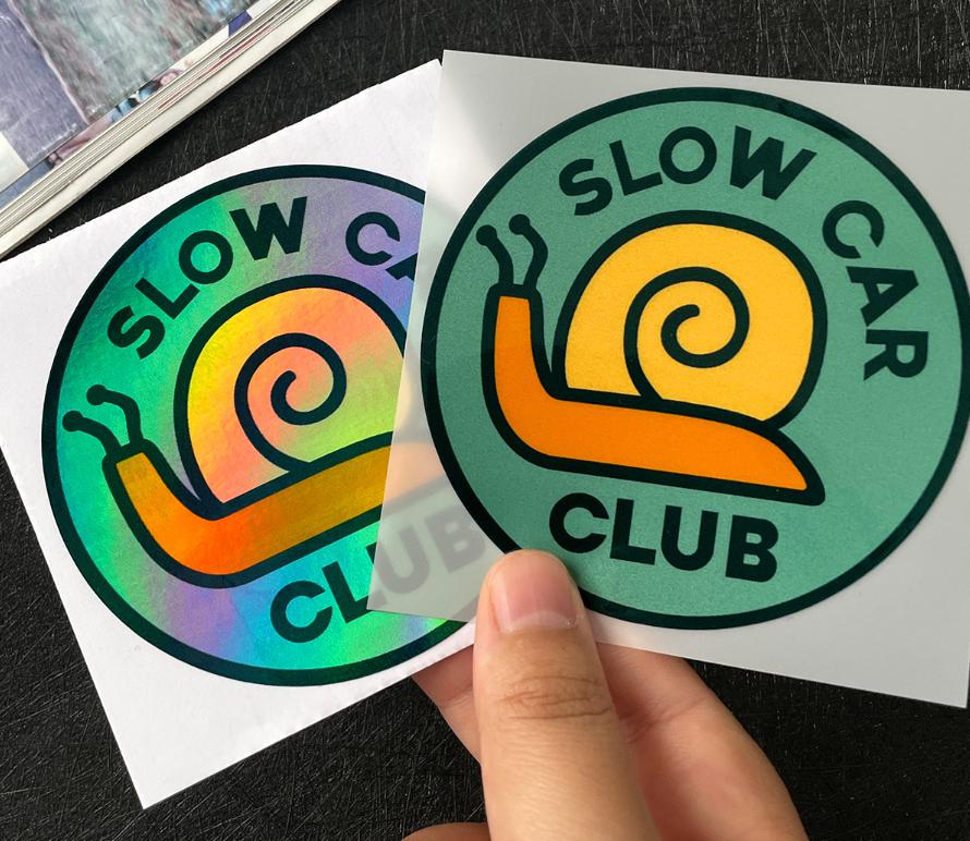 1pc JDM Snail Slow Car Emblem Sticker, Static Cling Decal for Car Windshield Triangle Window