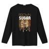 Womens T Shirt Brown Sugar Melanin Black Woman Lips Funny Babe 2XL vintage Washed Casual fashion graphic Versatile homme