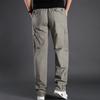 Pure Cotton Casual Large-size Trousers Men's Book Elastic Waistband Multi-pocket Overalls Outdoor Sports