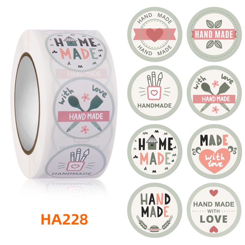 500 Handcrafted Bakery Sealing Stickers