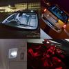 2Pcs Car Led T10 12V Remote Controller Panel Interior door Lamp Auto Adapter RGB 5050 15SMD BA9S Atmosphere Dome reading light