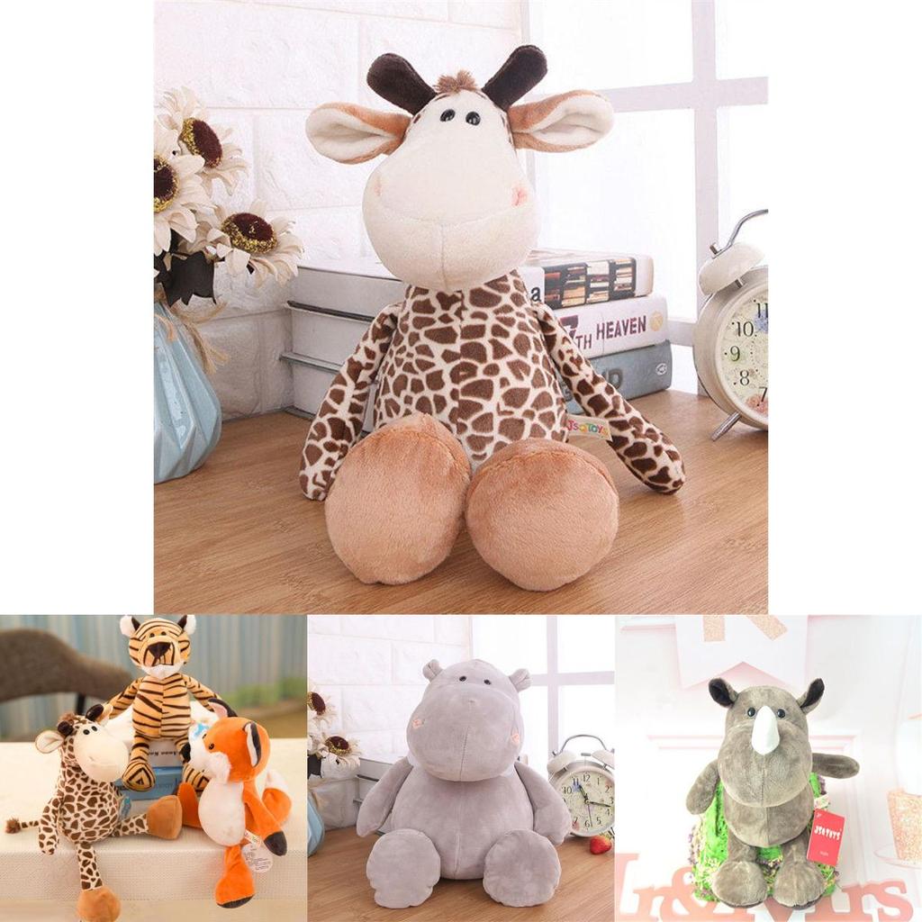 Jungle Animal Plush Toy Adorable Pp Cotton Stuffed Doll For Kids Babies