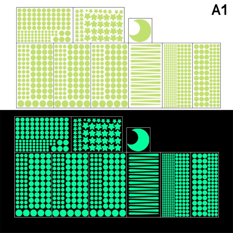 Leuchtende Punkte Aufkleber Abnehmbare Leuchtende Punkt Aufkleber Leuchtende Decken- & Wandaufkleber Wecker Schalter Aufkleber DIY