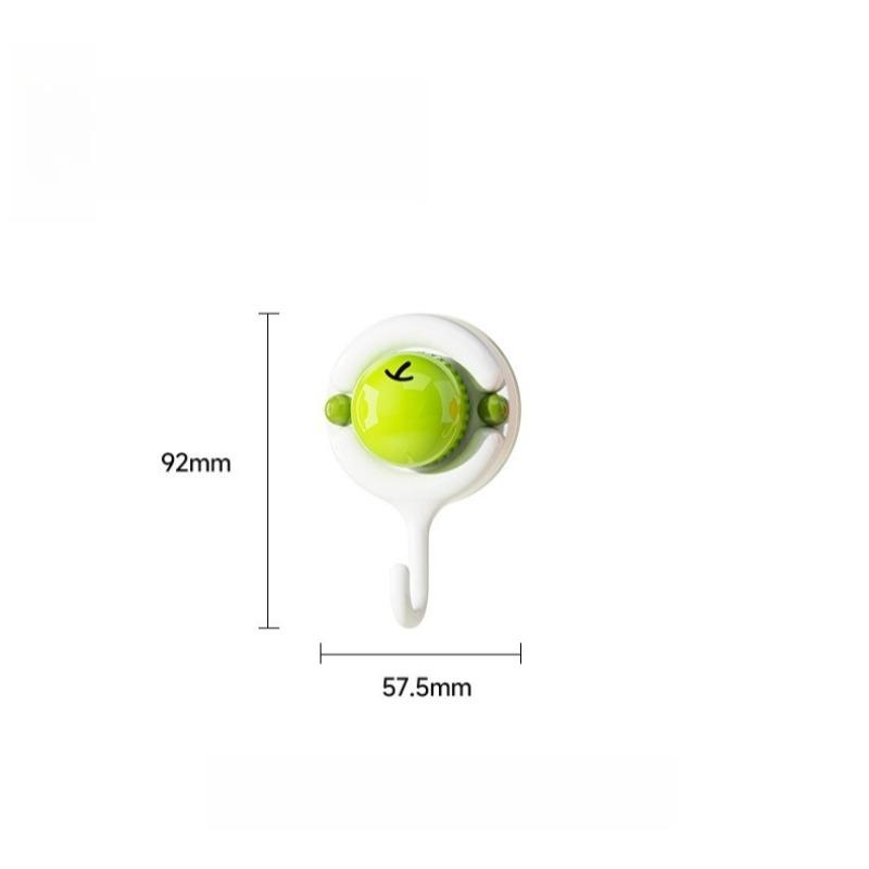 3pcs/set Apple-Shaped Suction Cup Hooks Removable Towel Hanger for Kitchen & Bathroom Door Back Coat Hat Hook