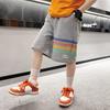 Summer Pants Boys' Shorts Breathable Sweat Absorbing Pentagram Pants Loose Cool Handsome Outerwear Sports Pants Middle Pants