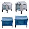 Outdoor Heated Cat House Outside Cat Kitty House Removable Elevated Stray Cat Shelter for Farm Barn Porch Backyard Garden