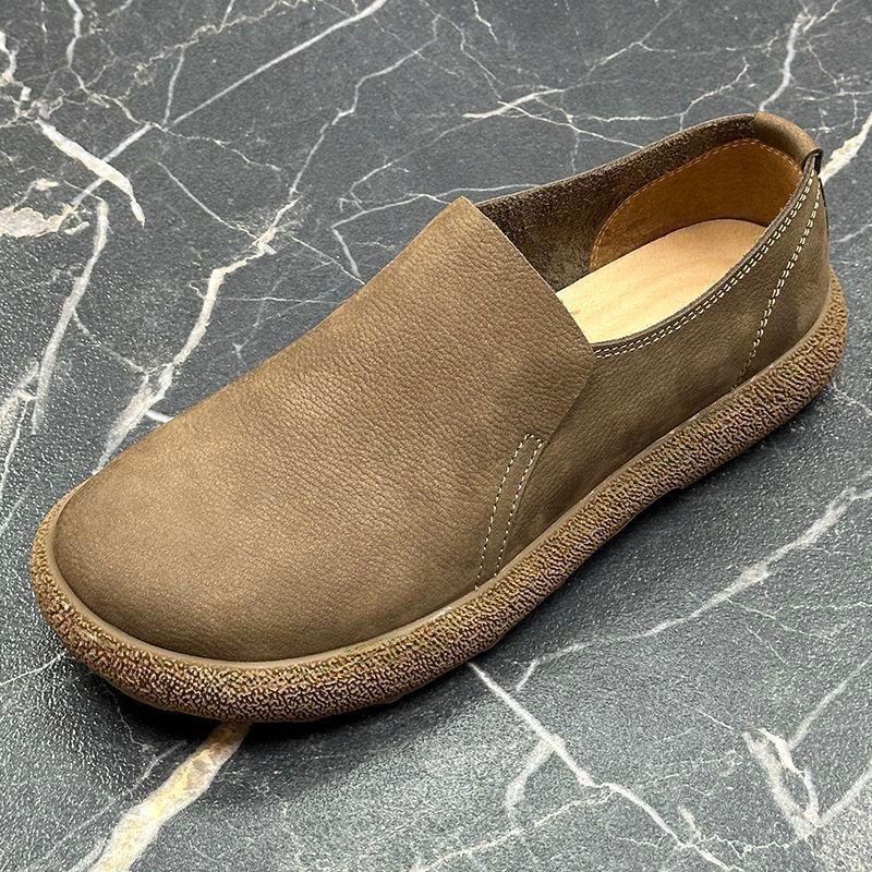 Fashion Men Casual Shoes Comfortable Men's Loafers Breathable Lightweight Leather Shoes Moccasins Slip On Walking Driving Shoes