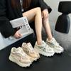 New Fashion Women Tennis Shoes Chunky Sneakers for Women Spring Autumn Thick Bottom Dad Shoe Ladies PU Leather Platform Sneakers
