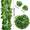 6/12Pcs 2.4M Artificial Plants Vine Fake Leaf Garland Hanging Wall Ornament Leaves Vine for Home Decor Garden Wedding Decoration