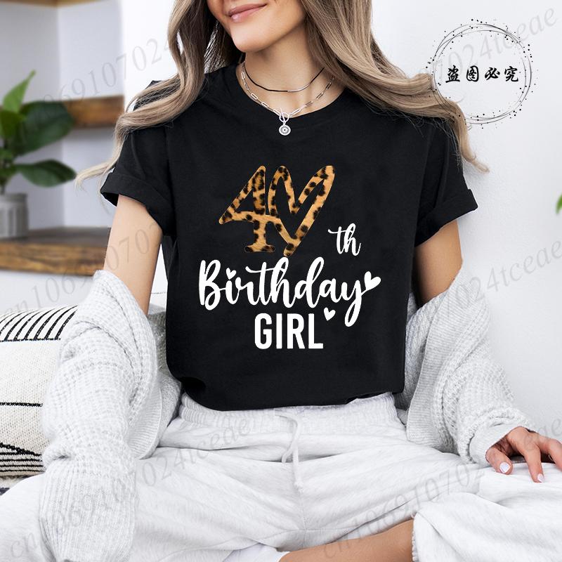 Unisex'S Casual T-Shirts It's My 40th Birthday Leopard Print T-Shirt Short Sleeve Top Casual Wear Birthday Party Graphic Tee Tops