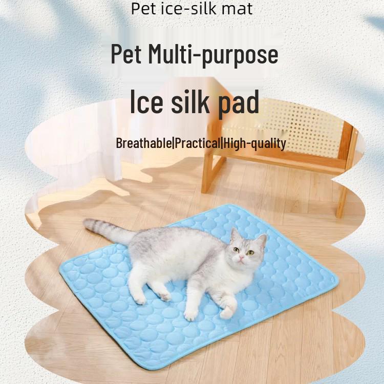 Cool Breathable Ice Silk Pet Mat for Cats and Dogs