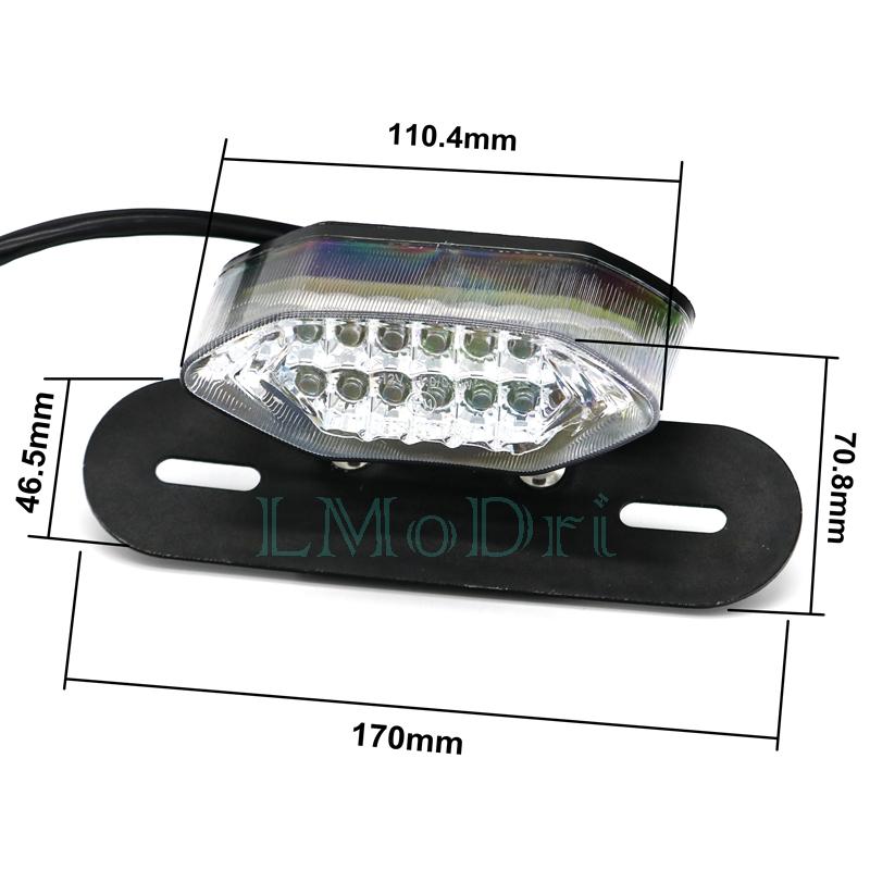 LMoDri Motorcycle Portable Integrated LED Brake Turn Signals Tail Lights Motorbike Rear Turn Indicators Accessories Brake