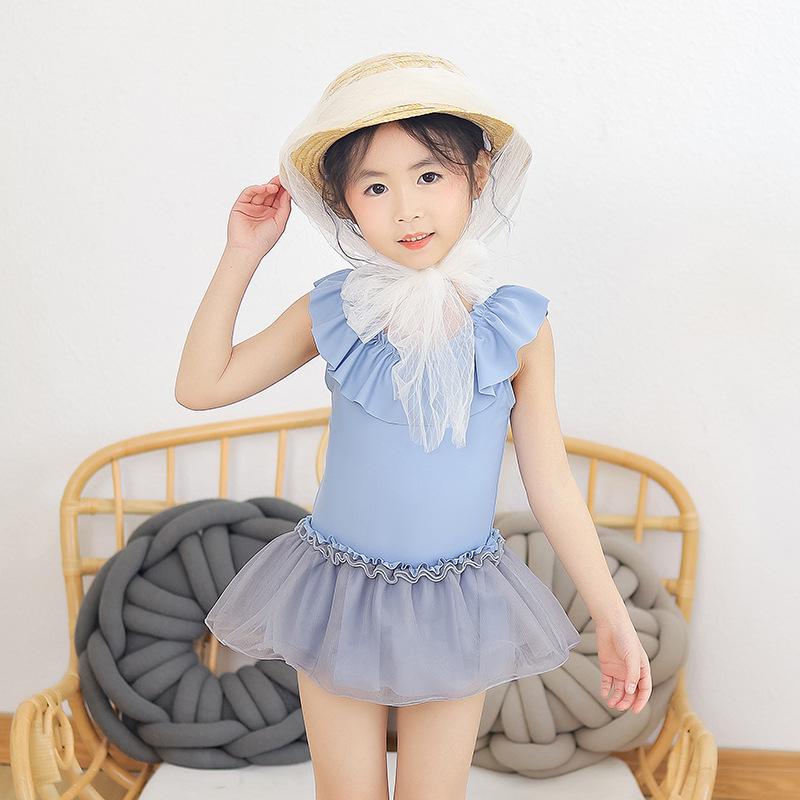New Style Toddler Girls' One-Piece Ruffle Skirt Swimsuit - Cute Princess Design