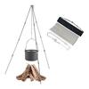 Tripod Bonfire Tripod Camping [4 Tier Type] Dutch Oven Stand Load Capacity 15kg Height Adjustment Storage Bag Included Bonfire Hanger Outdoor