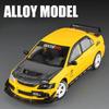 Officially Licensed 1:24 Mitsubishi EVO9 Modified Die-Cast Car Model with Pull-Back Sound and Light Collection Miniature Voiture