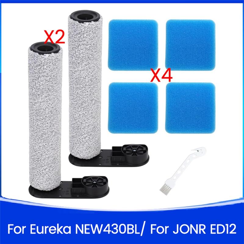 ABIY For Eureka NEW430BL / JONR ED12 Vacuum Cleaner Replacement Parts Main Roller Brush And Sponges Filters