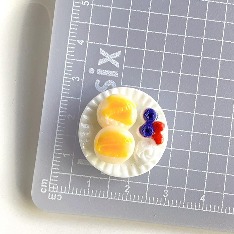6Pcs/Set Doll House Scene Ornaments Diy Miniature Landscape Fairy Garden Decors Accessories Dollhouse Mini Dim Sum Platter