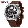 Men's Multifunction Quartz Sports Watch with Calendar & Three-Eye Design