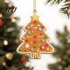 Christmas Tree Hanging Trinkets Gingerbread Pendant, Double-sided Acrylic Ornament for Festive Seasonal Gift Ideas Holiday Home Decor And Car Rearview