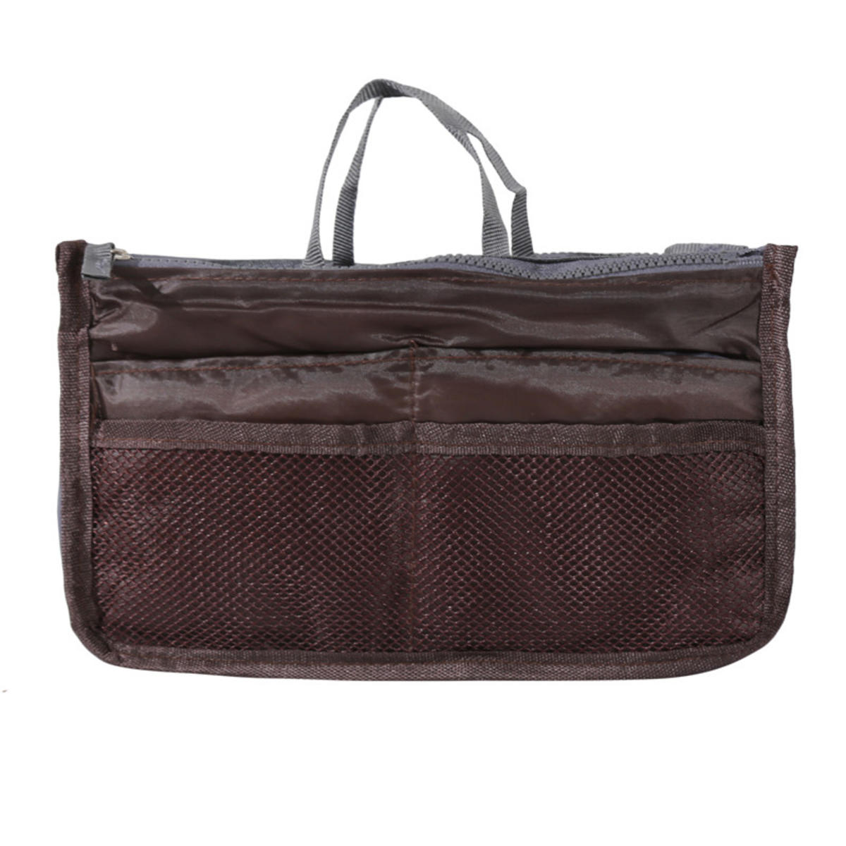 

Многофункциональная косметичка большой вместимости, портативная, с двойной молнией, дорожная сумка для туалетных принадлежностей, сумка для мамы, косметическая сумка-тоут с множеством карманов one size хаки