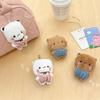 Portachiavi Peluche Bubu Dudu Salopette Carine Bambola Panda Ciondolo per Borsa Kawaii Giocattolo Animale Cartone Animato Cose Carine Regalo di San Valentino