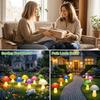 Solar Garden Light, New Solar Mushroom Light with 8 Cracked Mushrooms, Outdoor Landscape Lighting, Colorful Garden Decorative Light