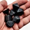 Rollenspiel Familienspiel Schwarzes RPG-Würfelset Lernspielzeug Polyedrische Würfel Zahlenwürfel-Set