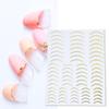 Nail Art Sticker Gold Colour Geometry Shapes PET Material Long-lasting Nail Art Sticker For Salon