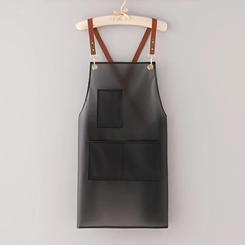 Neue Schürze Wasserdicht Und Öl-proof Strap Modische Koreanische-stil Overalls Haushalt Küche Kochen Frauen TPU Arbeitskleidung