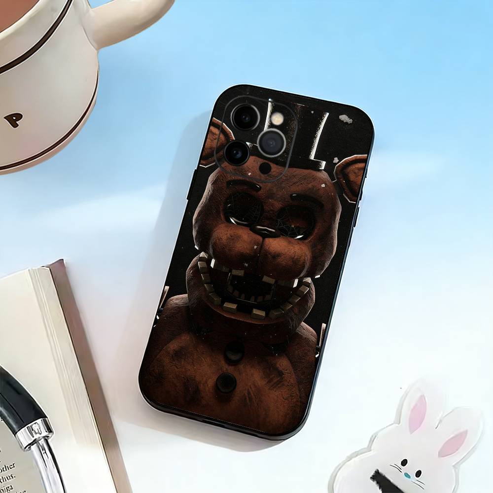 D-FNAF-T-Five-Nights-at-Freddy's Phone Case For iPhone 17, 16,15,14,13,12,11 Plus,Pro Max, Others Soft Black Cover