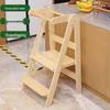 Kids' Montessori Learning Tower: Foldable Anti-Fall Step Stool for Hand Washing & Dining
