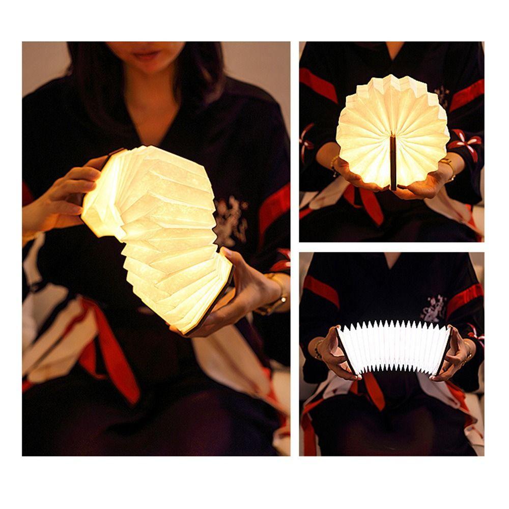 2 Colors Lights Folding Book Lamp with Detachable Hand Strip 3D Creative Paper Lantern  Living Room