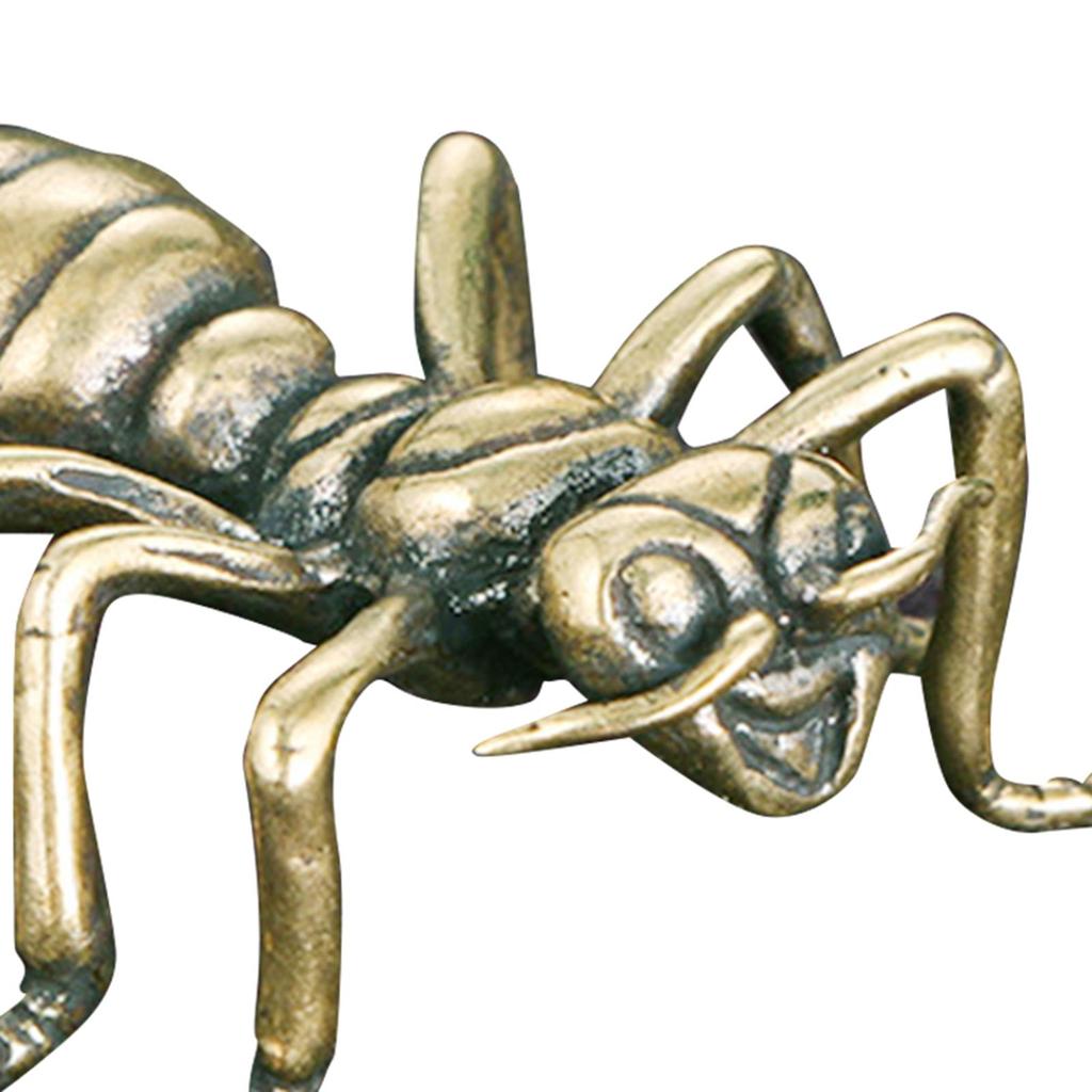 Brass ANT Statue Delicate Table Centerpieces Animal Ornament Mini Figurine for Home Office Decor Boys Indoor